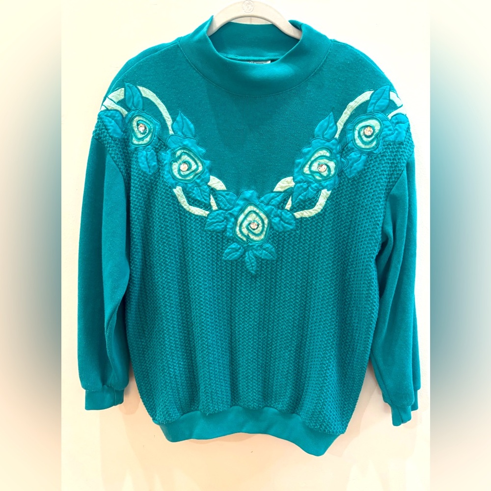 Adolfo sport vintage oversized sweater size medium shoulder pads 80’s